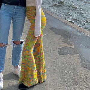 Urban Outfitters multicolor flare pants